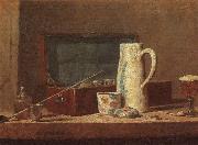Jean Baptiste Simeon Chardin Pipes and Drinking Pitcher oil painting picture wholesale